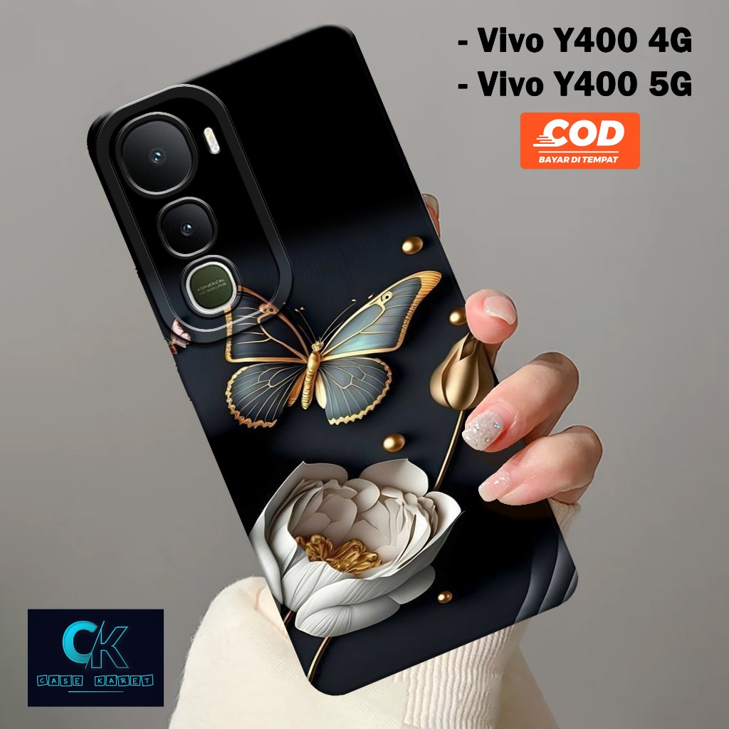 HP เคส Vivo Y400 4G / Y400 5G 2025 ล่าสุด - เคสแฟชั่นผีเสื้อ - เคสยาง - เคส Vivo Y400 4G / Y400 5G -