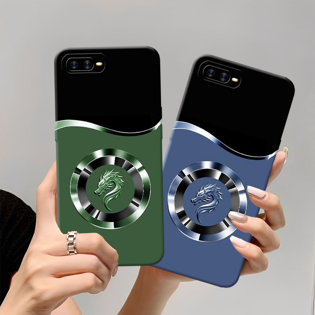 (FA-01) OPPO A3S - REAL C1 Softcase Procamera Silicon Case cicle drag0n Silicon motif - HP Casing - 