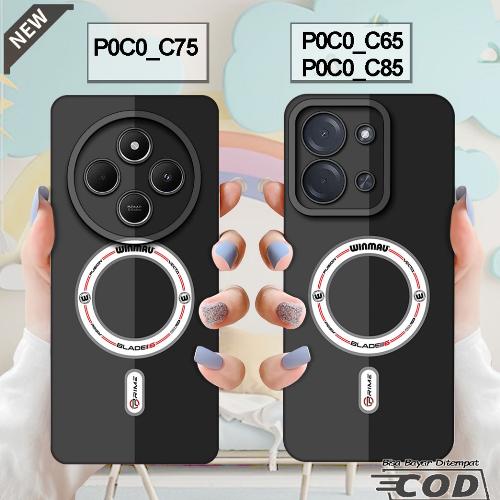 เคส Xiaomi POCO C85 2025 - เคส POCO C75 2024 - POCO C65 2023 _เคสซิลิโคนสีดําใสเย็น