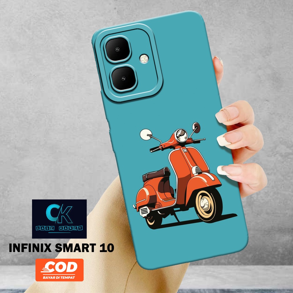 เคส HP ล่าสุด Infinix Smart 10 - เคสแฟชั่น VESPA - เคสยาง - เคสโทรศัพท์ Infinix Smart 10 ล่าสุด - เค