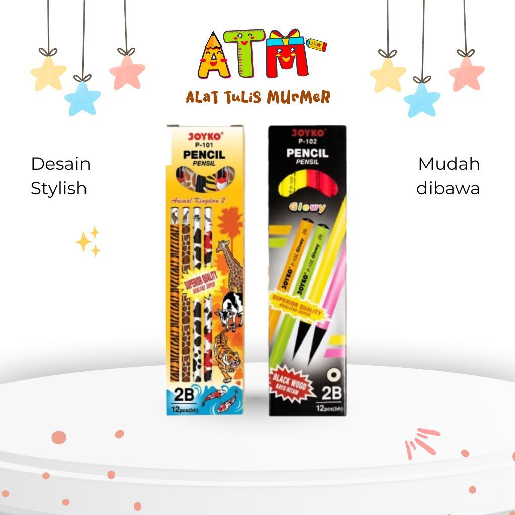 PENCIL/PENCIL/JOYKO PENCIL P-101 2B ANIMAL & JOYKO PENCIL P-102 2B GLOWY