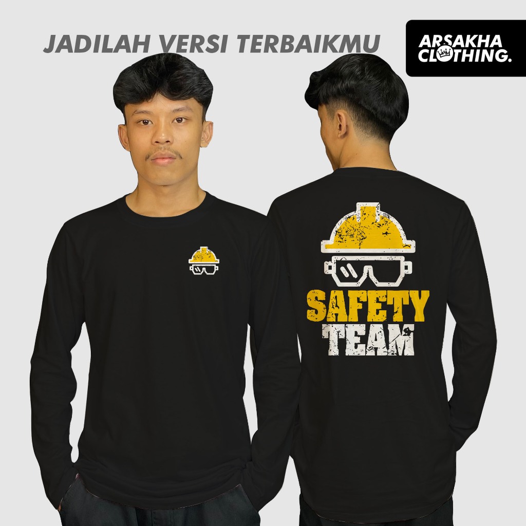 Safety First Safety Team เสื้อยืดแขนยาว เสื้อ Distro โดย Arsakha Clothing