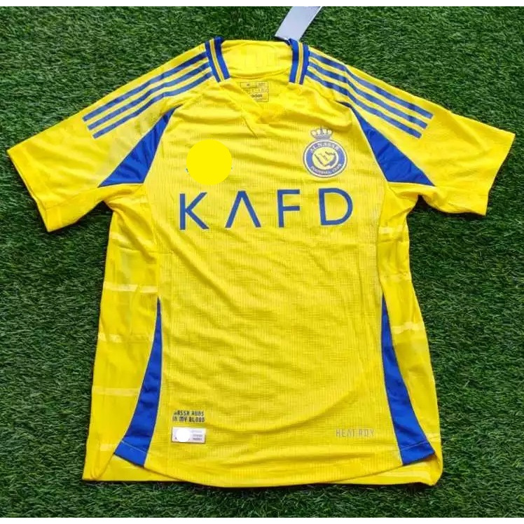PLAYER ISSUE AL NASSR HOME 2024/2025 คุณภาพสูง JUMBO XXL 2XL เสื้อฟุตบอล