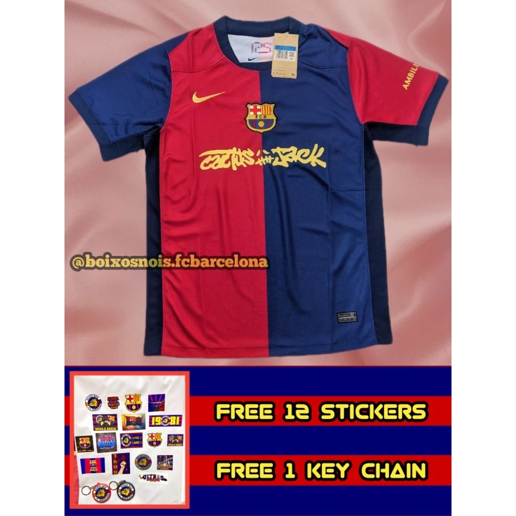 Barcelona Special Edition Vintage Retro Classic Barca 2024 2025 Cactus Jack Jersey
