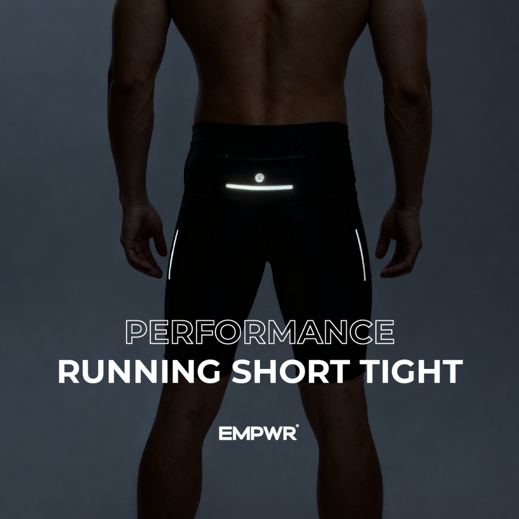 EMPWR Performance Running Short Tight สีดํา - UNISEX