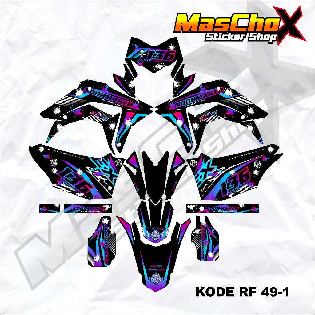 HONDA CRF 150L VARIATION LIST STICKER / DECAL STRIPING RF 49 EX