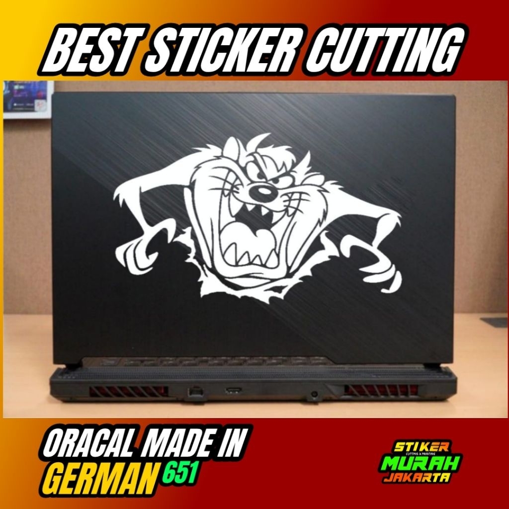 TAZ MANIA สติ๊กเกอร์สติ๊กเกอร์ตัดที่กําหนดเองโลโก้พวงมาลัย