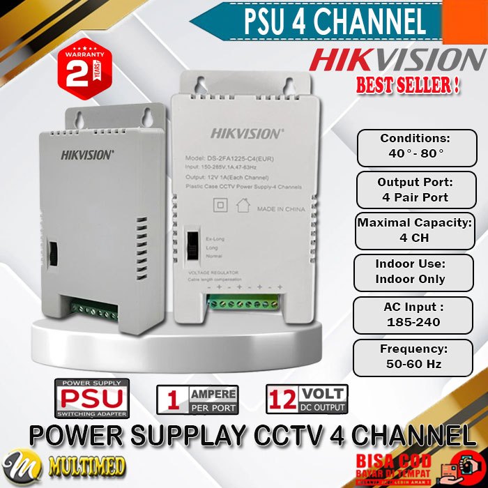 HIKVISION 4 Channel 8 Channel CCTV POWER SUPPLY PSU