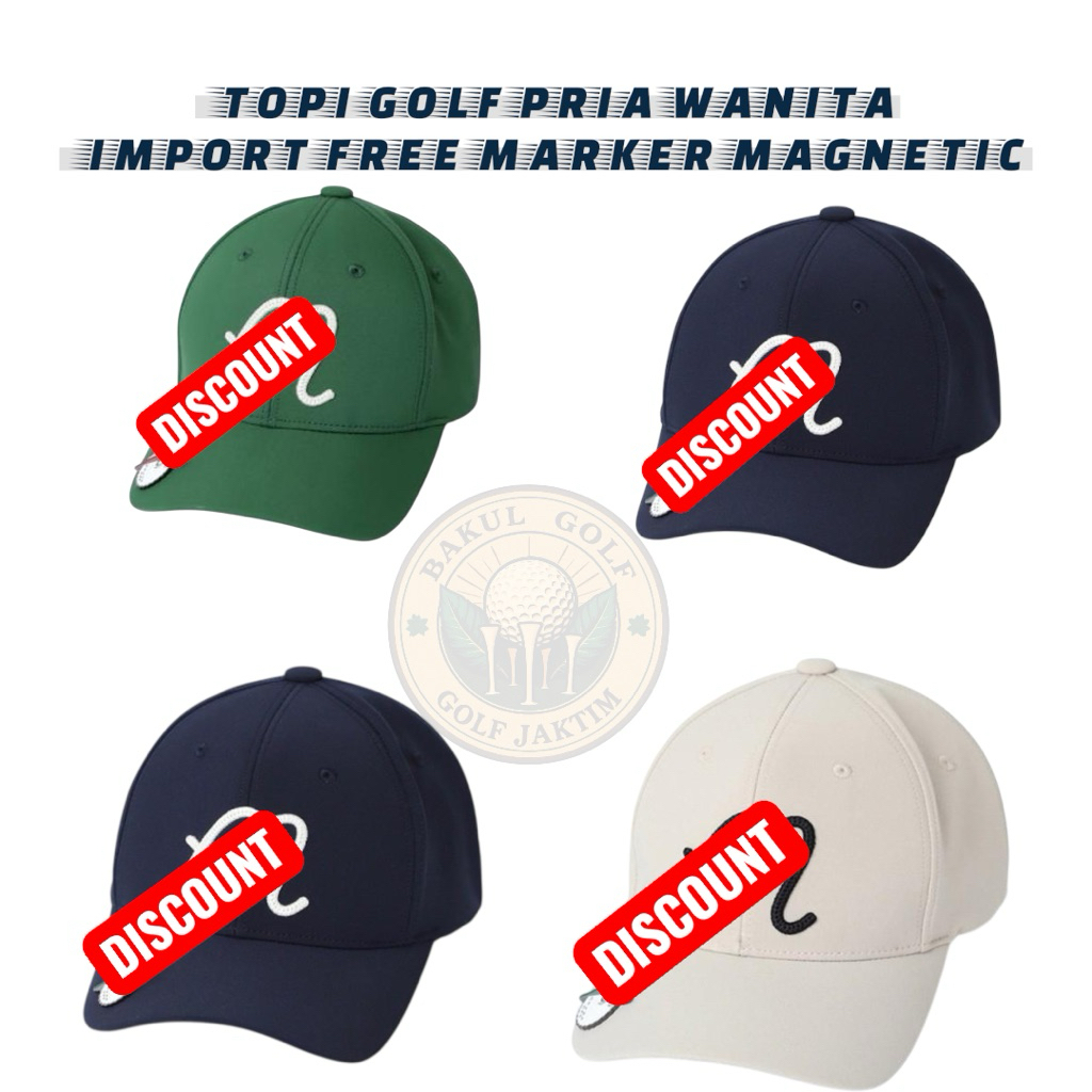 Golf Baseball Cap Hat Marker New Mens and Womens Golf Cap