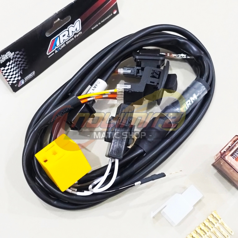 ชุดสวิตช์รีเลย์ Bilined Projector Pass Beam รองรับ 2 Bild Honda Vario Beat