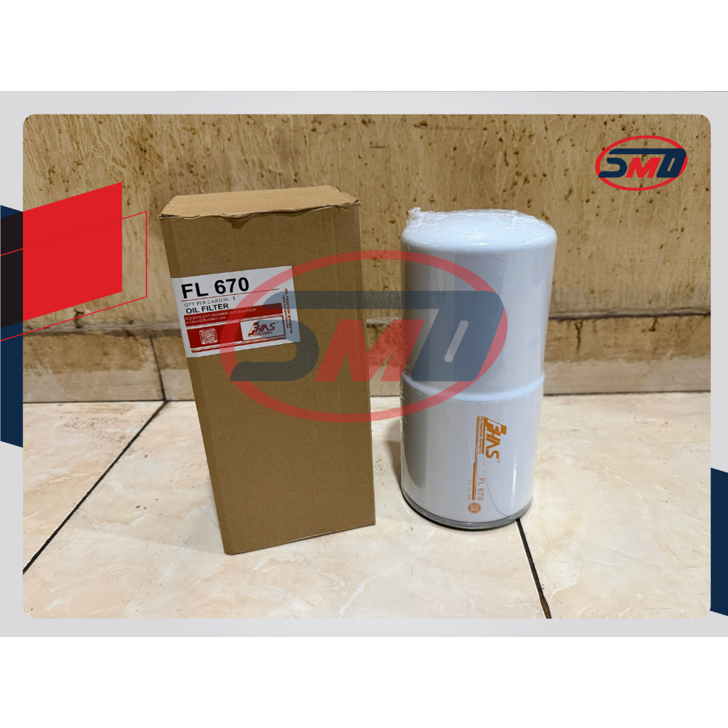 FL670 กรองน้ํามันเครื่อง FAAS FL-670 FL 670 LF670 3889310