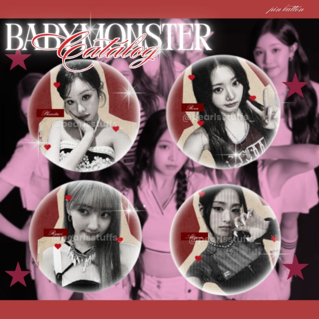 ปุ่มพินKpop BABYMONSTER (แฟนเมด) || อุปกรณ์เสริม Merch Kpop Gift