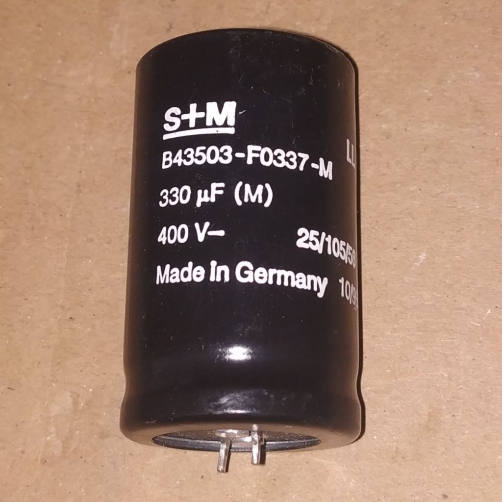 C Elko Elco 330uF 400V 330mFD 330mF 400VDC 400WV 3300 uF mFD mF 400 VDC WV