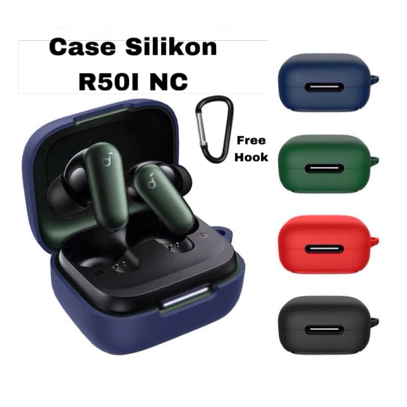 เคสปลอกซิลิโคน Anker Soundcore R60i NC / R50i NC/R50INC A3959 + Carabiner