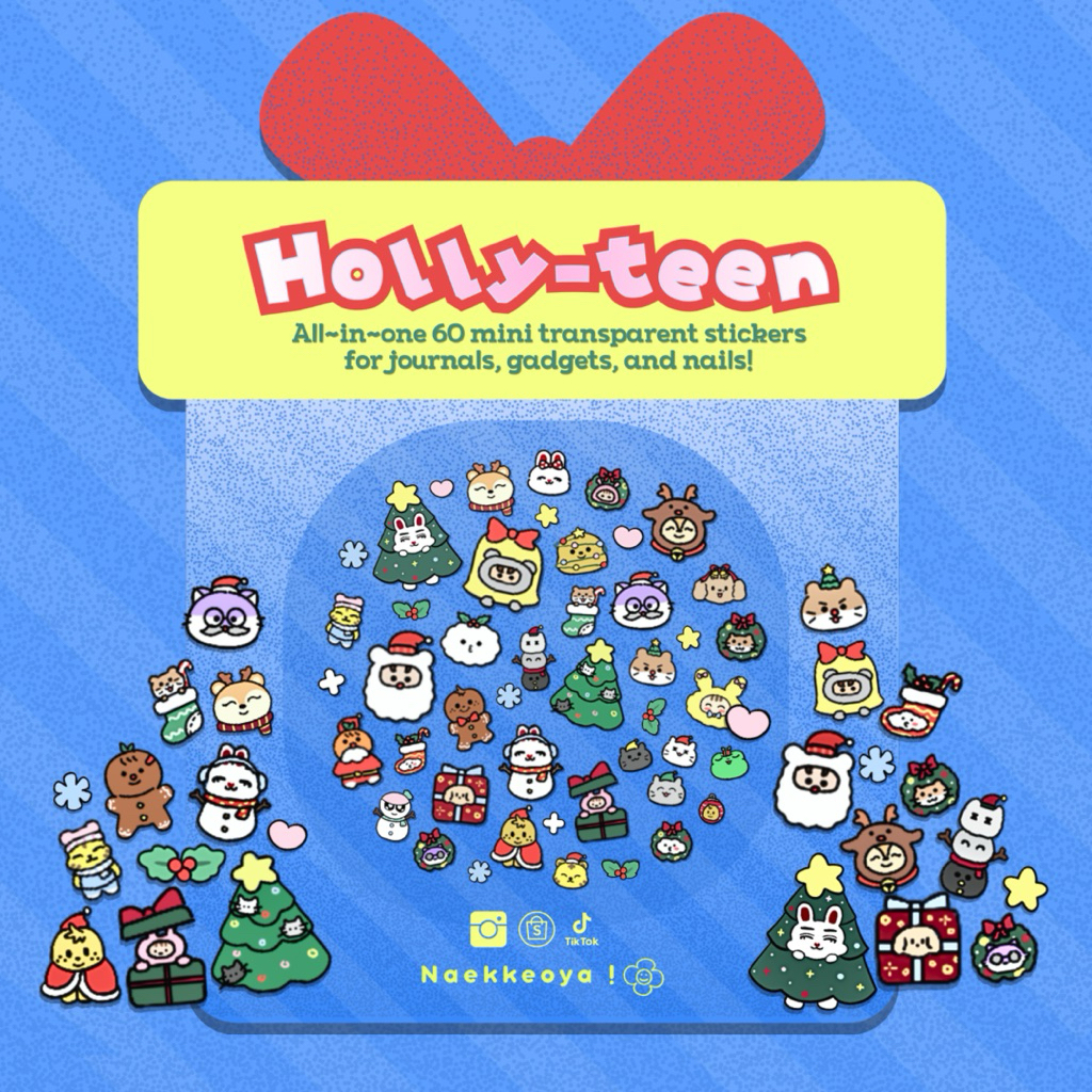 SEVENTEEN - HOLLY-TEEN MINI DECO STICKERS UV PRINT JOURNAL STICKERS HP LAPTOP MINITEEN SVT