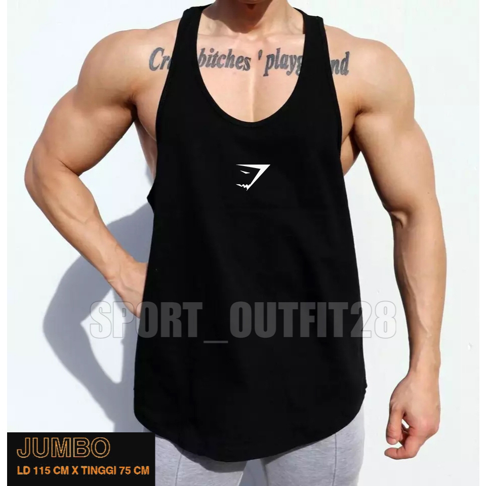 เสื้อกล้ามผู้ชาย Size Jumbo / XXL Gym Tanktop Stringer