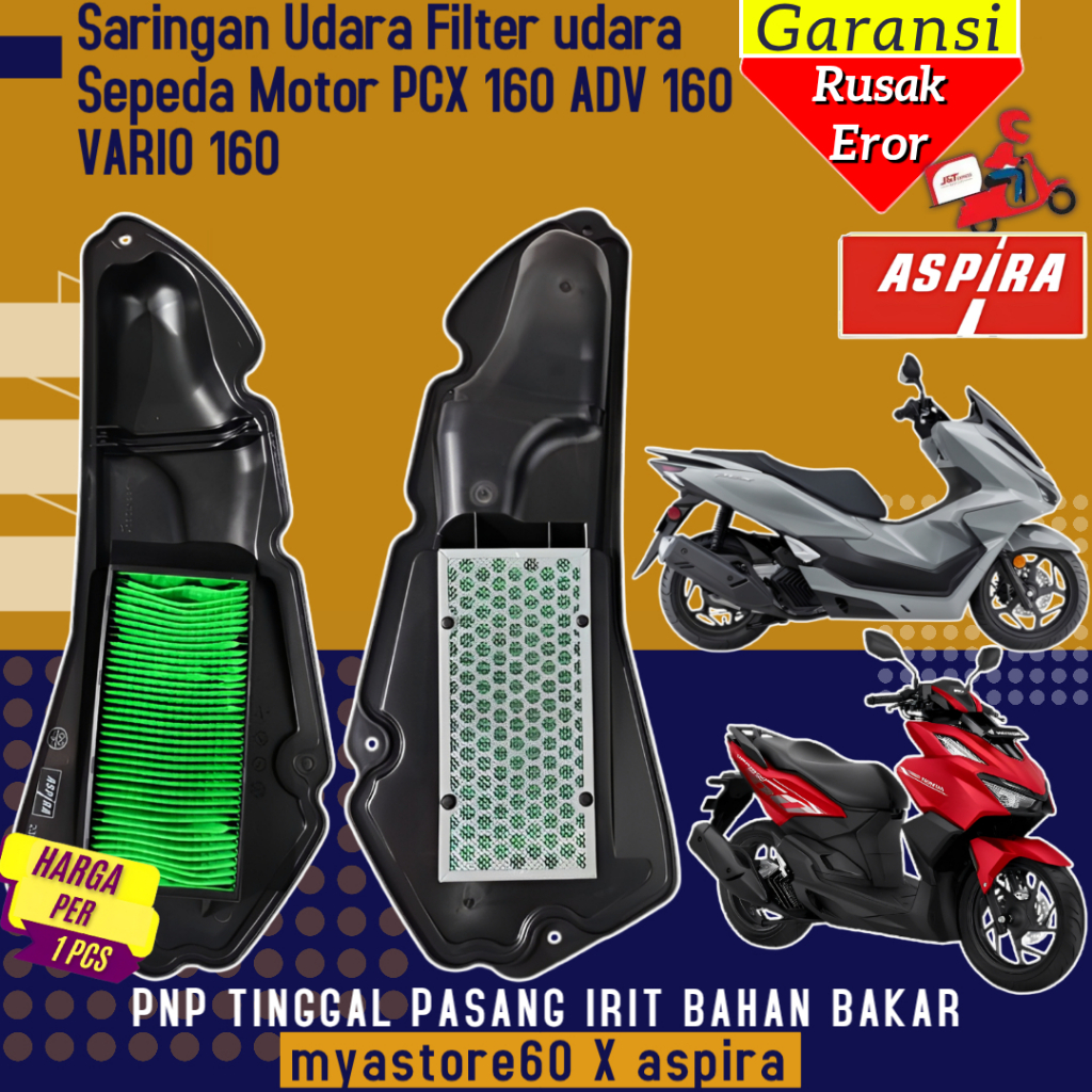 ORIGINAL ASPIRA กรองอากาศ กรองอากาศ กรองอากาศมอเตอร์ไซค์ PCX 160 ADV 160 VARIO 160