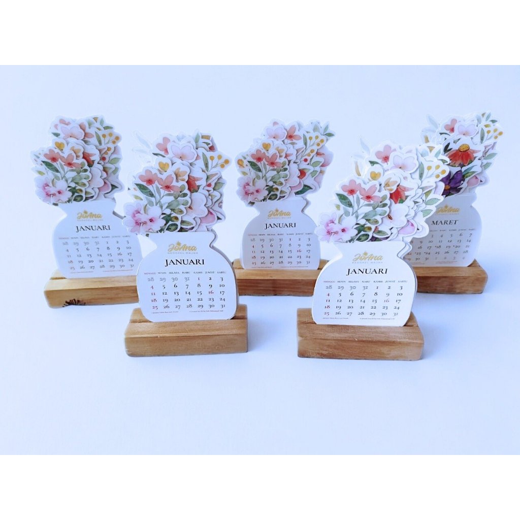 MINI FLOWER TABLE CALENDAR CUSTOM WRITING