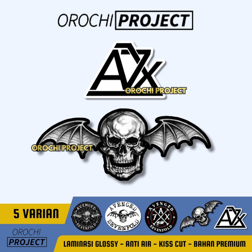 สติ๊กเกอร์โลโก้วง A7X Avenged Sevenfold ไวนิลเคลือบเงากันน้ํา HP แล็ปท็อป Tumbler หมวกกันน็อคมอเตอร์ไซค์