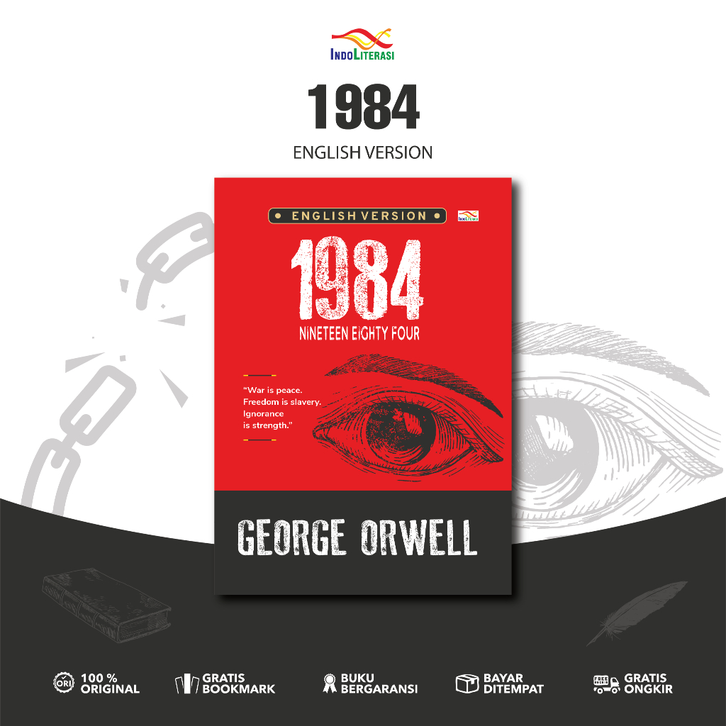 Indoliterasi สํานักพิมพ์ - นวนิยาย - 1984 George Orwell เวอร์ชันภาษาอังกฤษ