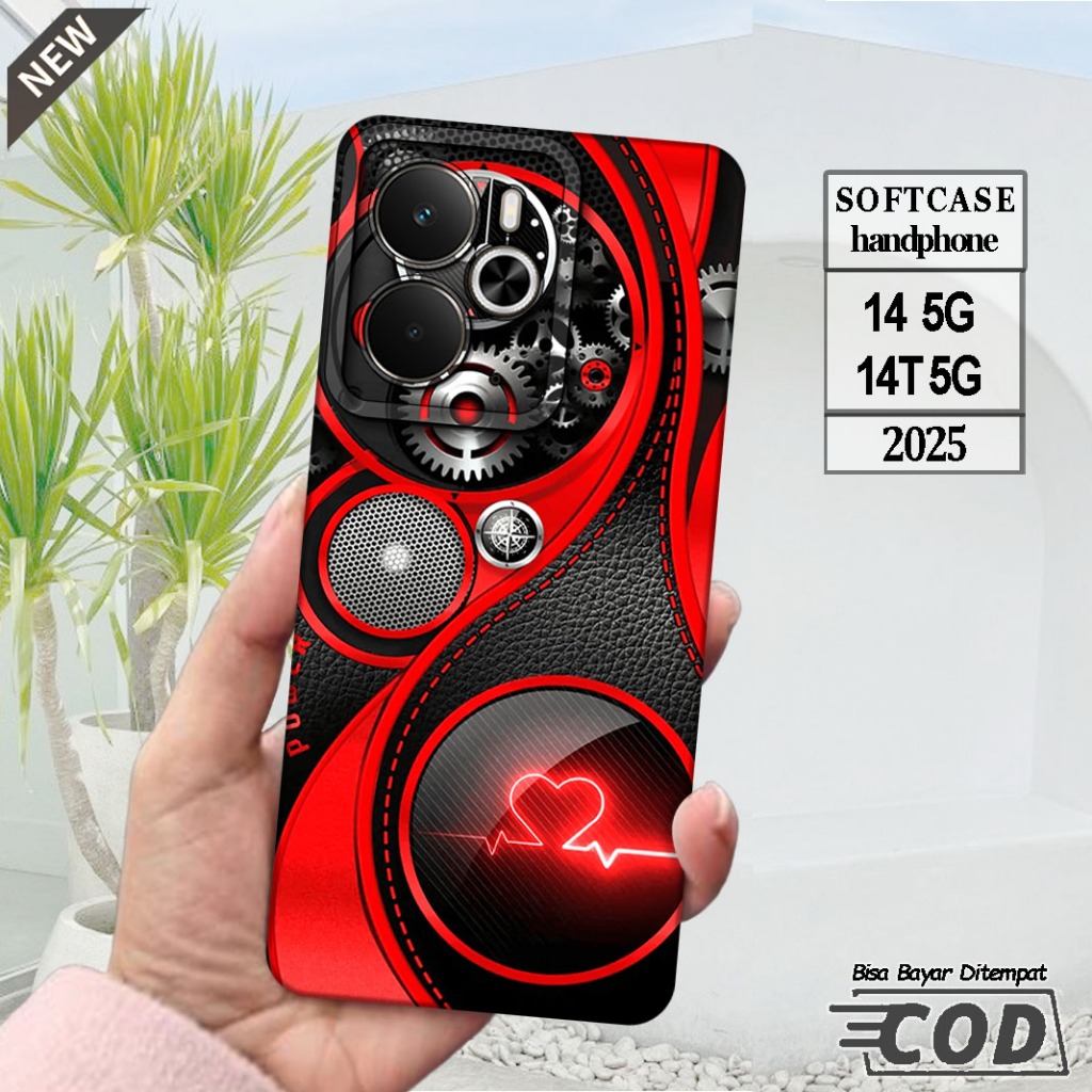 Silicone Realme 14 5G 2025 และ Case Realme 14T 5G 2025 _เคส ยืดหยุ่นสีดําใสยืดหยุ่น