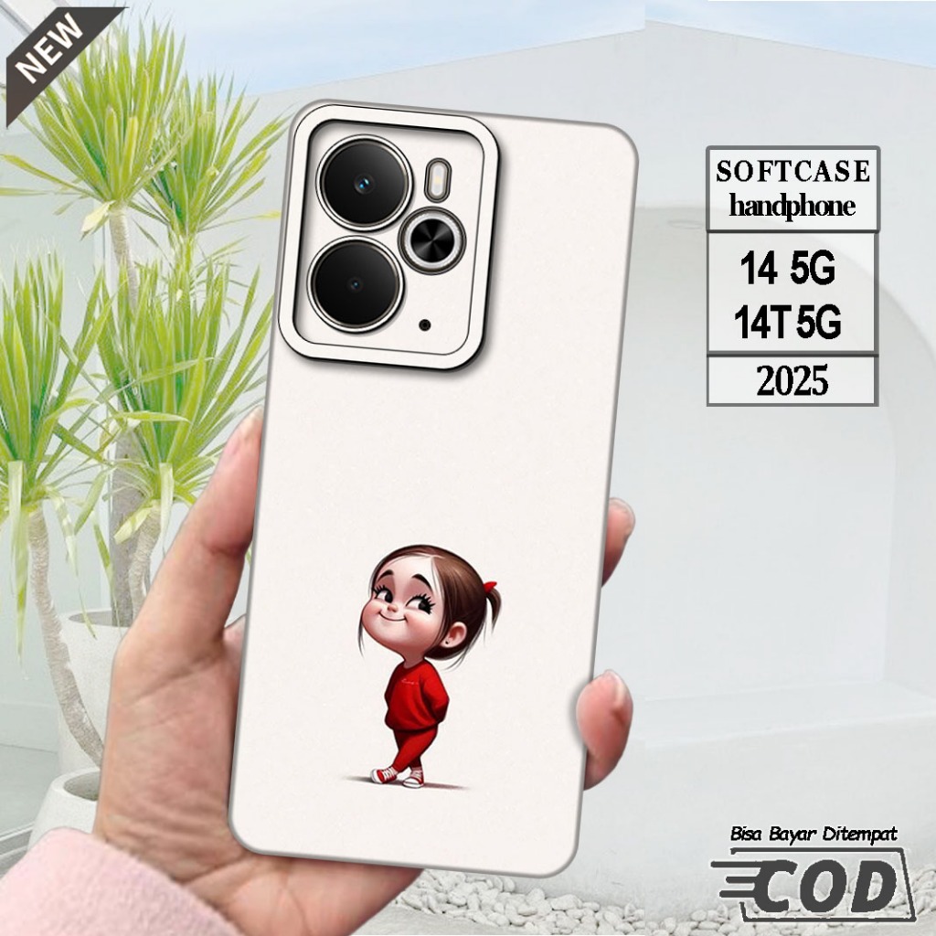 Silicone Realme 14 5G 2025 และ Case Realme 14T 5G 2025 _เคส ยืดหยุ่นสีดําใสยืดหยุ่น
