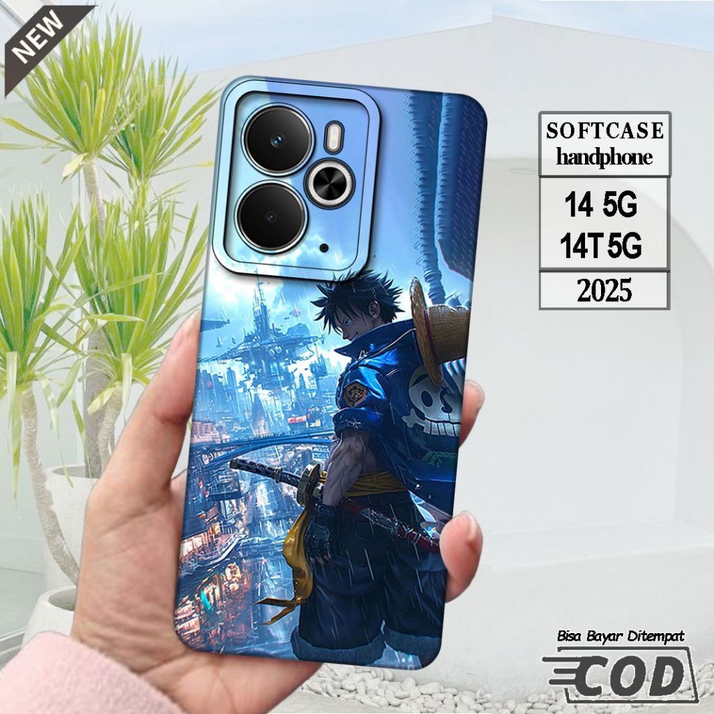 Silicone Realme 14 5G 2025 และ Case Realme 14T 5G 2025 _เคส ยืดหยุ่นสีดําใสยืดหยุ่น