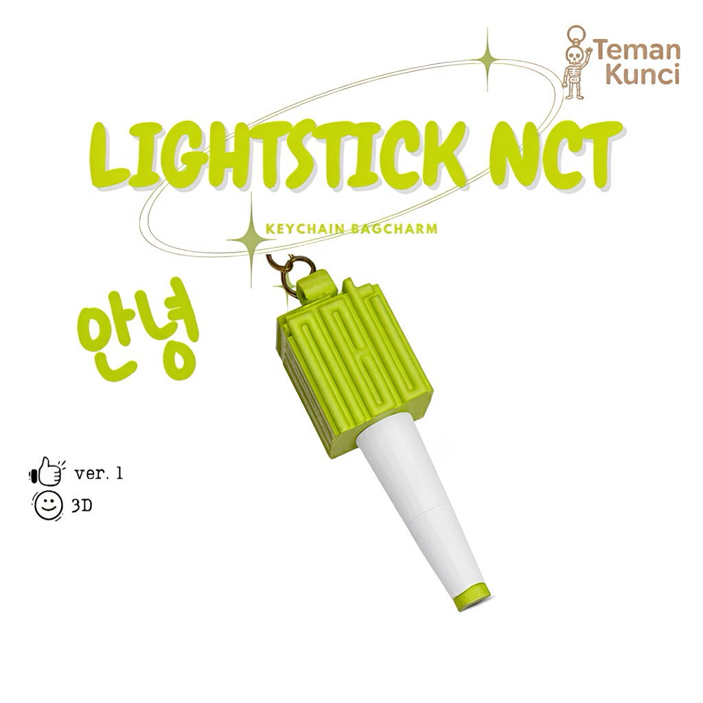 GANTUNGAN TK - พวงกุญแจแท่งไฟ NCT Ver เครื่องพิมพ์ตัวละครความงามน่ารัก 3 มิติ 1 ชิ้น