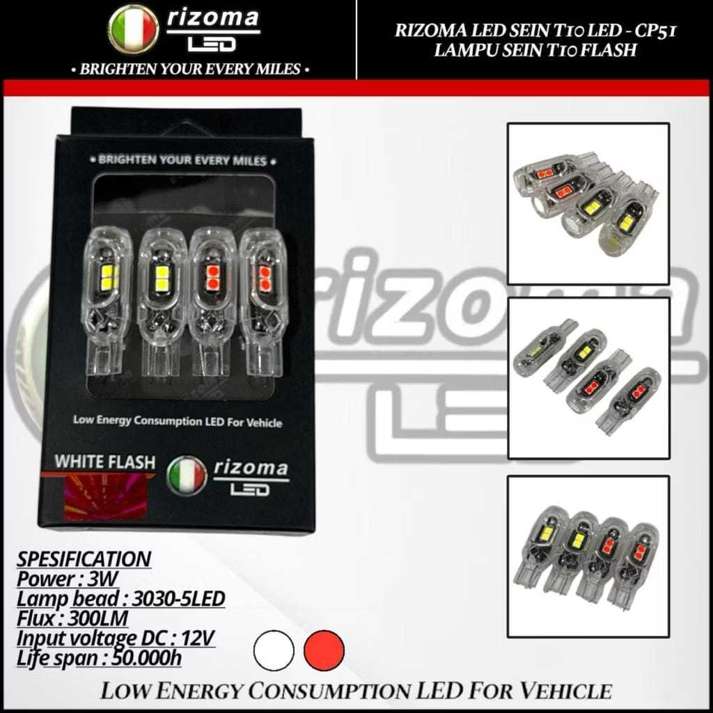 T10 แฟลชไฟเลี้ยว LED CP51 T10 ไฟเลี้ยวแฟลชสากลสําหรับรถจักรยานยนต์ทั้งหมด