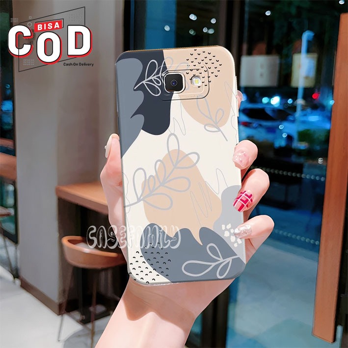 Softcase Samsung J7 J2 Prime / J7 Core J7 / J8 A6 Plus / J6 Plus / J4 / J4 Plus Leaf Motif Case Aest