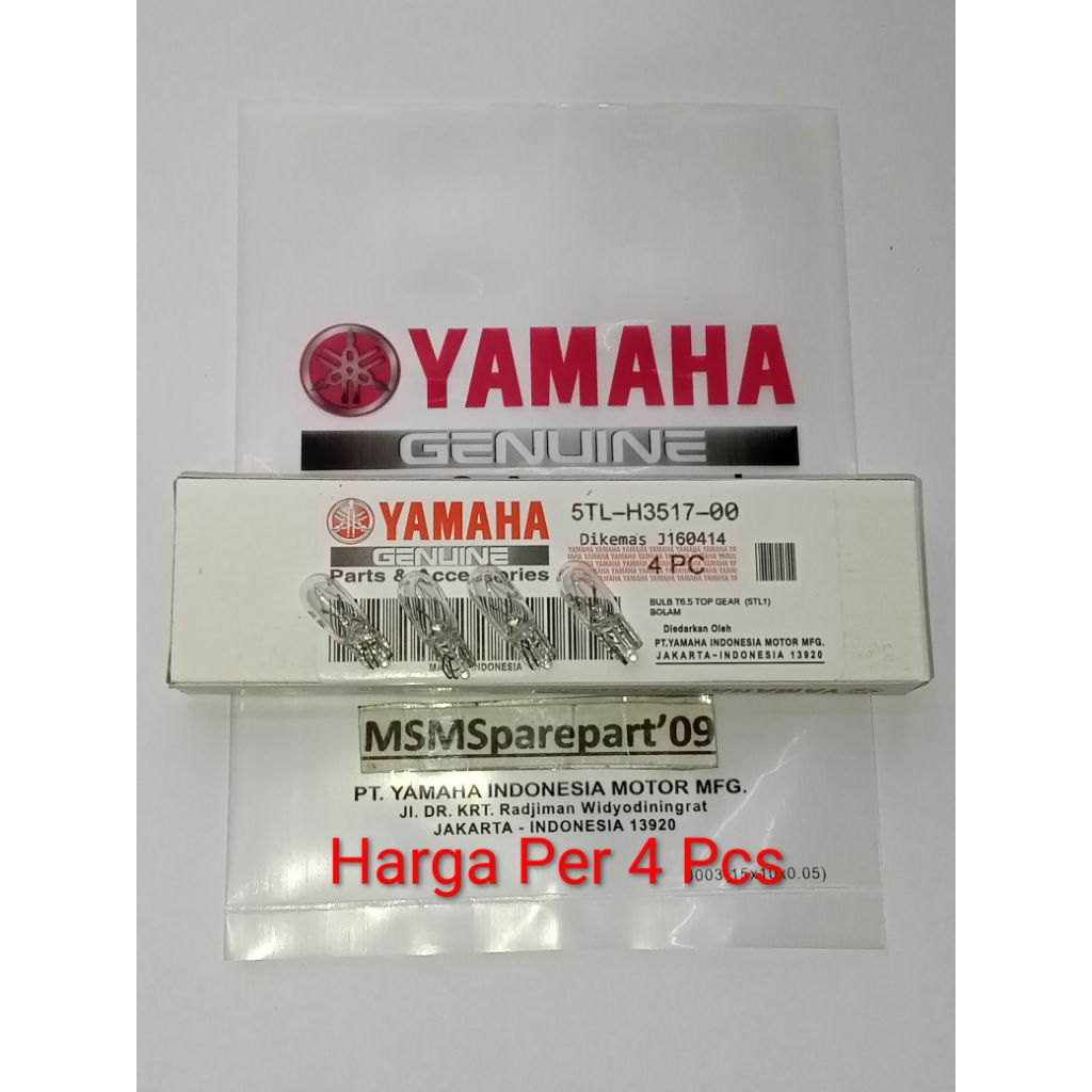 4 ชิ้น T6.5 TOP GEAR LIGHT BULB UNIVERSAL YAMAHA CODE 5TL-H3517-00