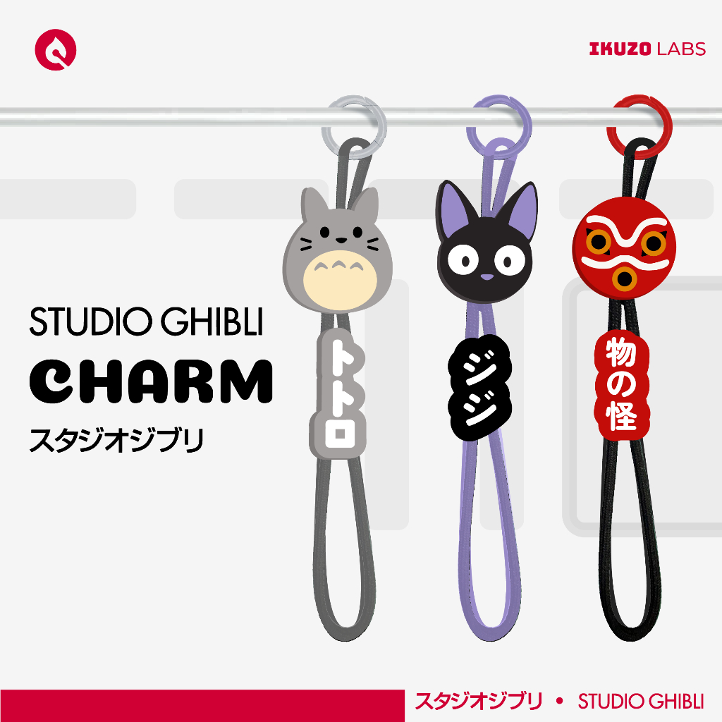 GANTUNGAN STUDIO GHIBLI CHARM BY IKUZOLABS | พวงกุญแจ Totoro ponyo kaonashi