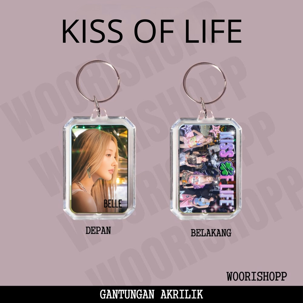 GANTUNNE KISS OF LIFE LUCKY พวงกุญแจพวงกุญแจ KPOP UNOFFICIAL NATTY BELLE JULIE พวงกุญแจอะคริลิก