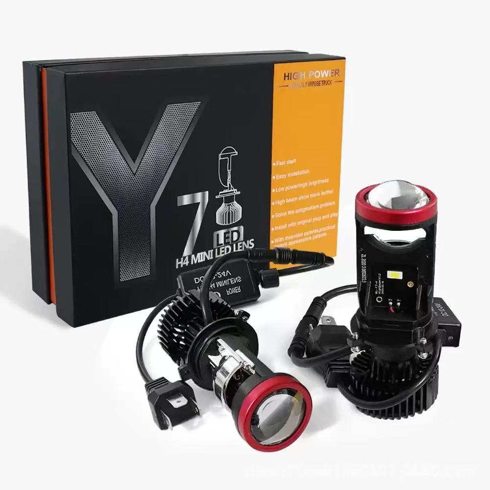 2PC Y7D รถยนต์รถจักรยานยนต์ไฟ LED H4Super Bright 80W LED ไฟหน้ารถจักรยานยนต์