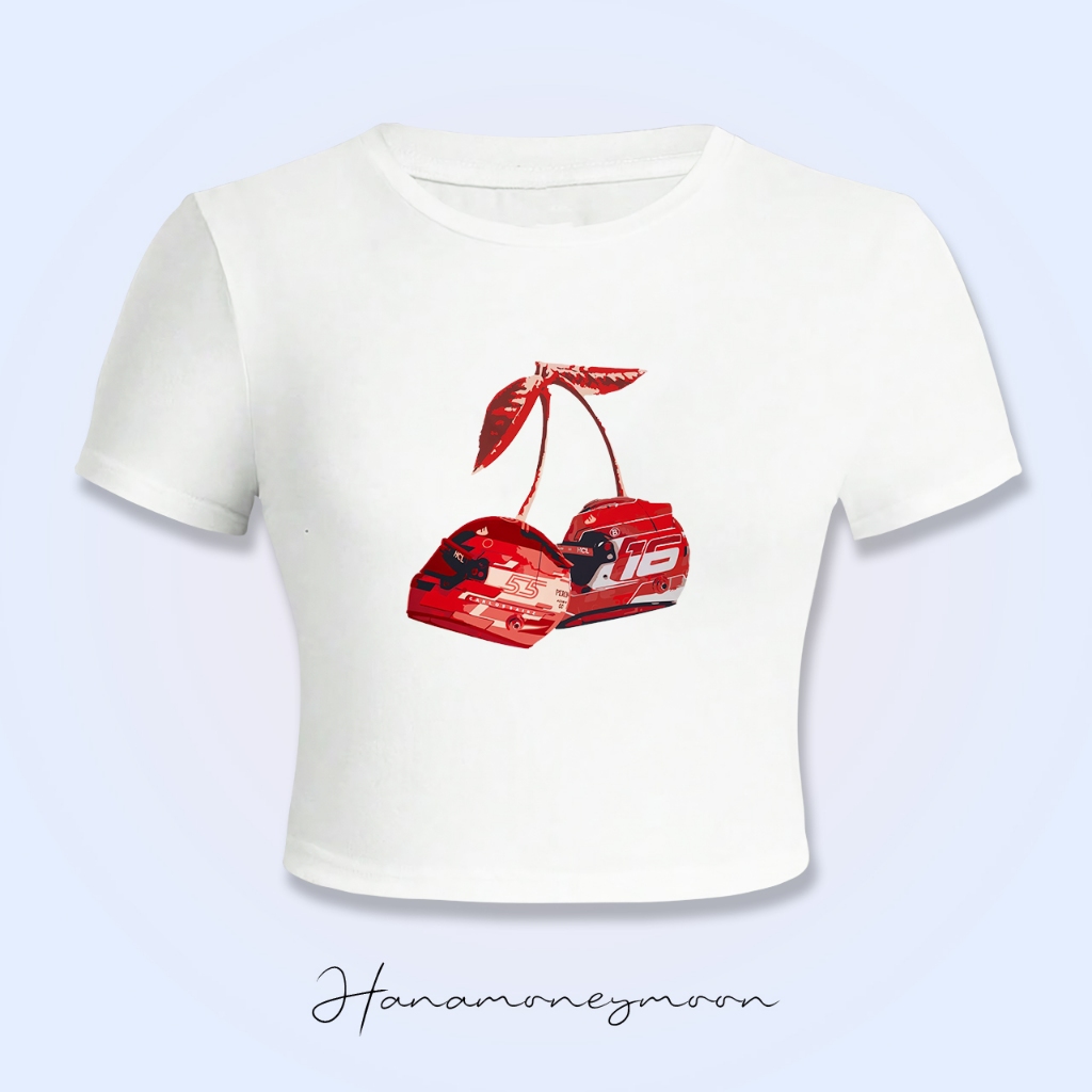 KATUN Baby Tee Chery Ferrari - เสื้อครอปสําหรับเด็กผู้หญิง y2k Cotton Fit Soft Cool Printing