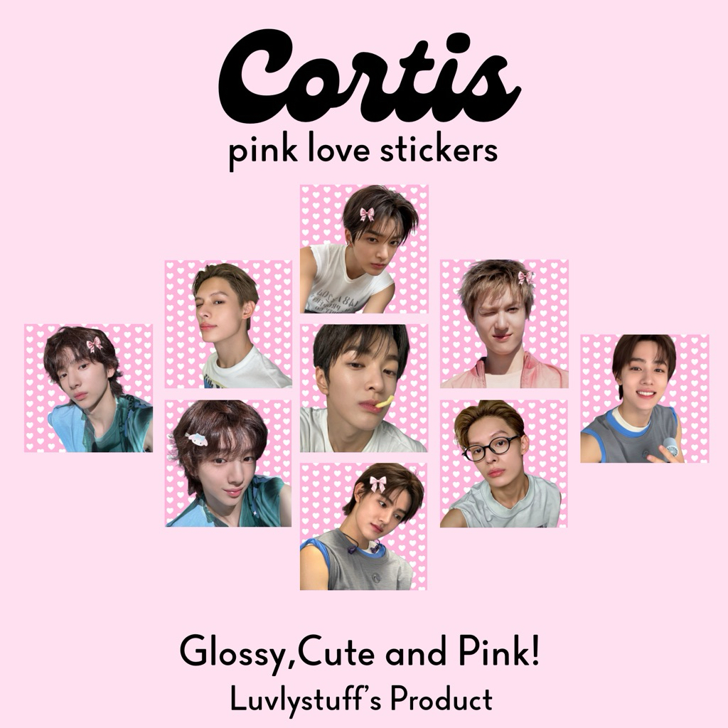 [Luvlystuff] CORTIS STICKER PINK LOVE DECO KPOP FREEBIES STICKER PACK MAIL