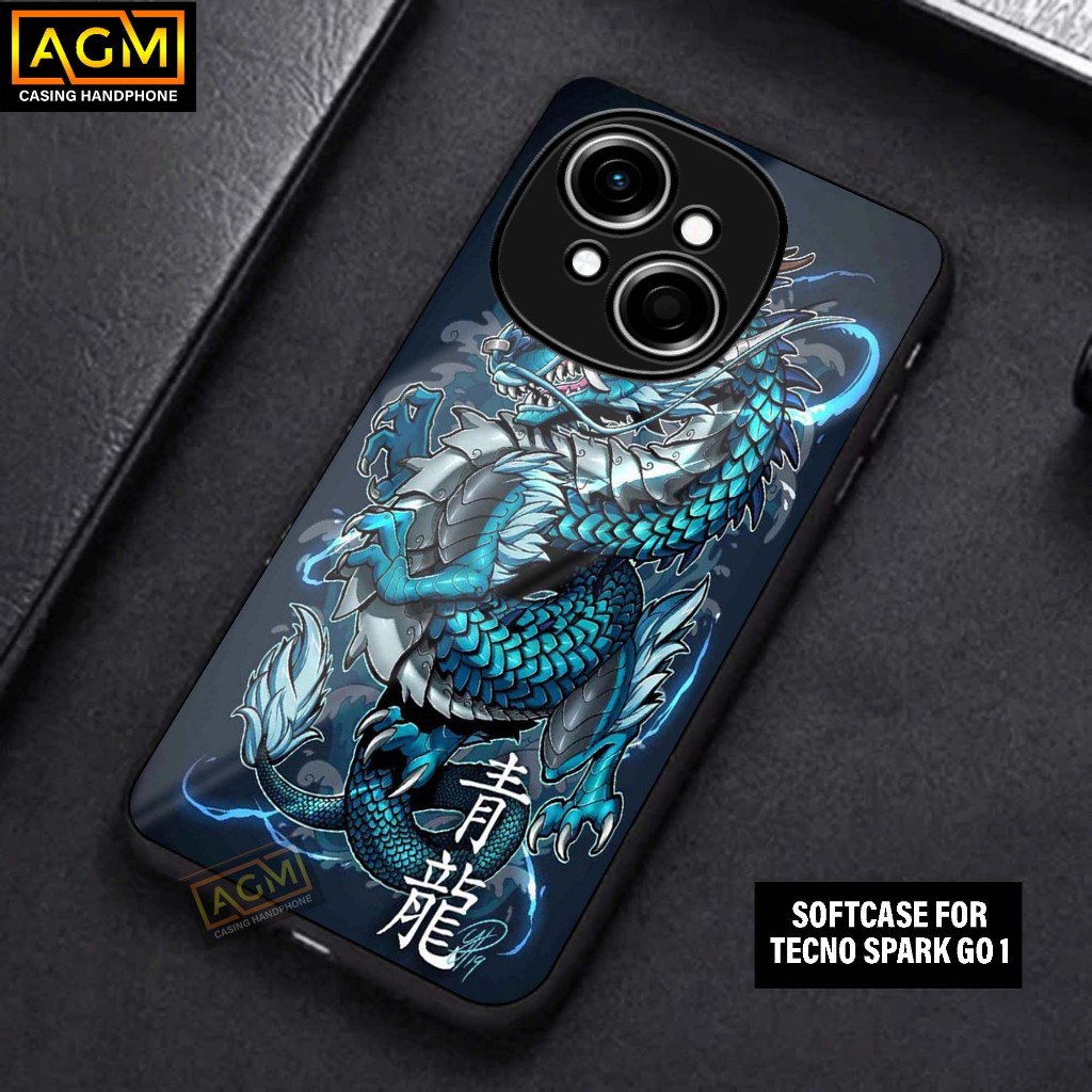 เคส Tecno Spark Go 1 - เคส Softcase Glossy ใหม่ Hp Tecno Spark Go1 [Dragon Motif] - เคส AGM เคสกระจก
