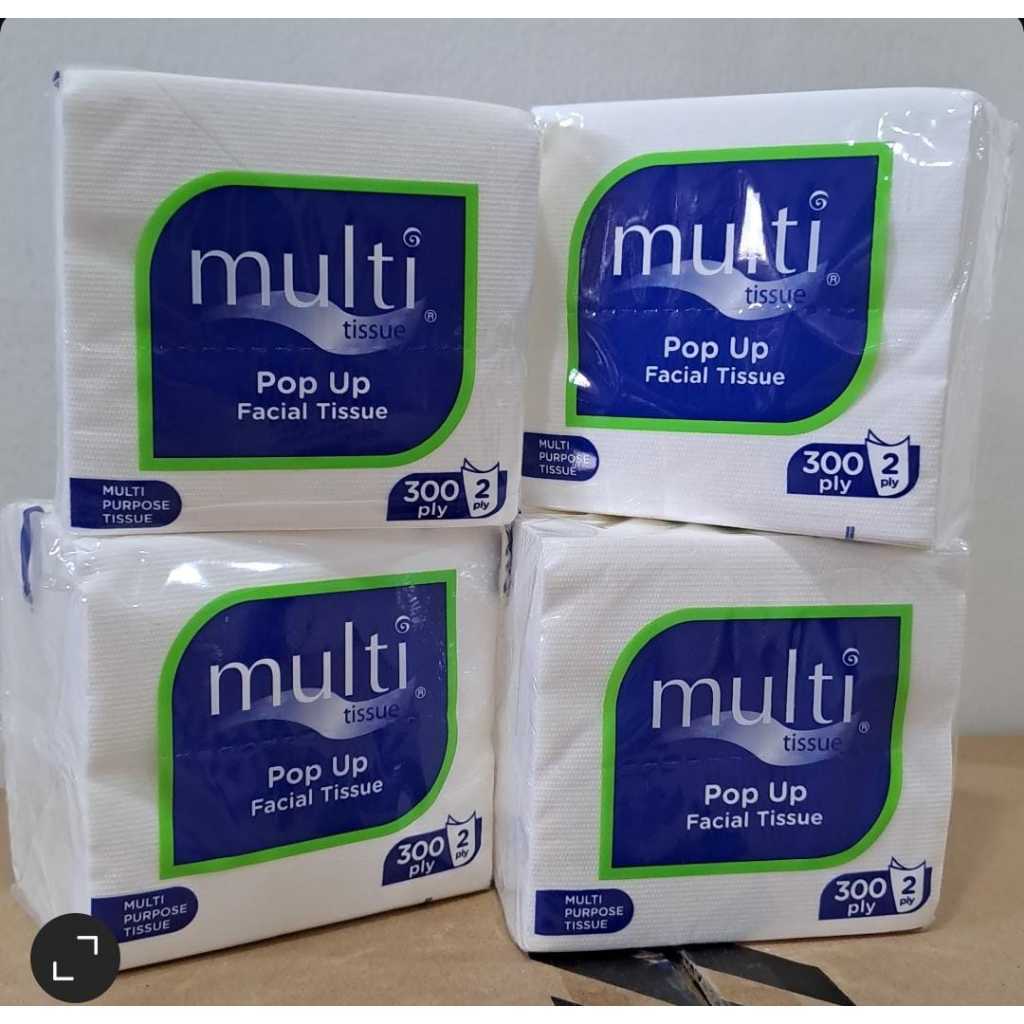 [ 10 ชิ้น ] ทิชชู่ Multi Pop up (ทิชชู่ SMALL) 300ply กระดาษเช็ดหน้าอเนกประสงค์ 2 ชั้น pop up กระดาษ