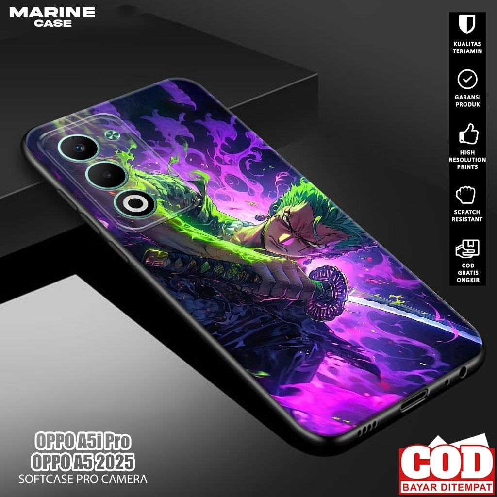 เคส oppo a5i pro / a5 2025 (roronoa zoro) oppo a5i pro / a5 2025 hp - case hp - case terbaru - case 