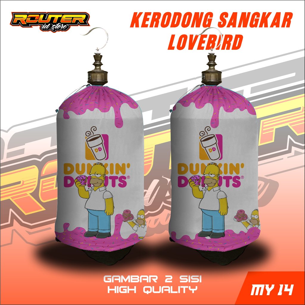 ขายปก DUNKIN DONUT motif Love Bird คุณภาพสูง