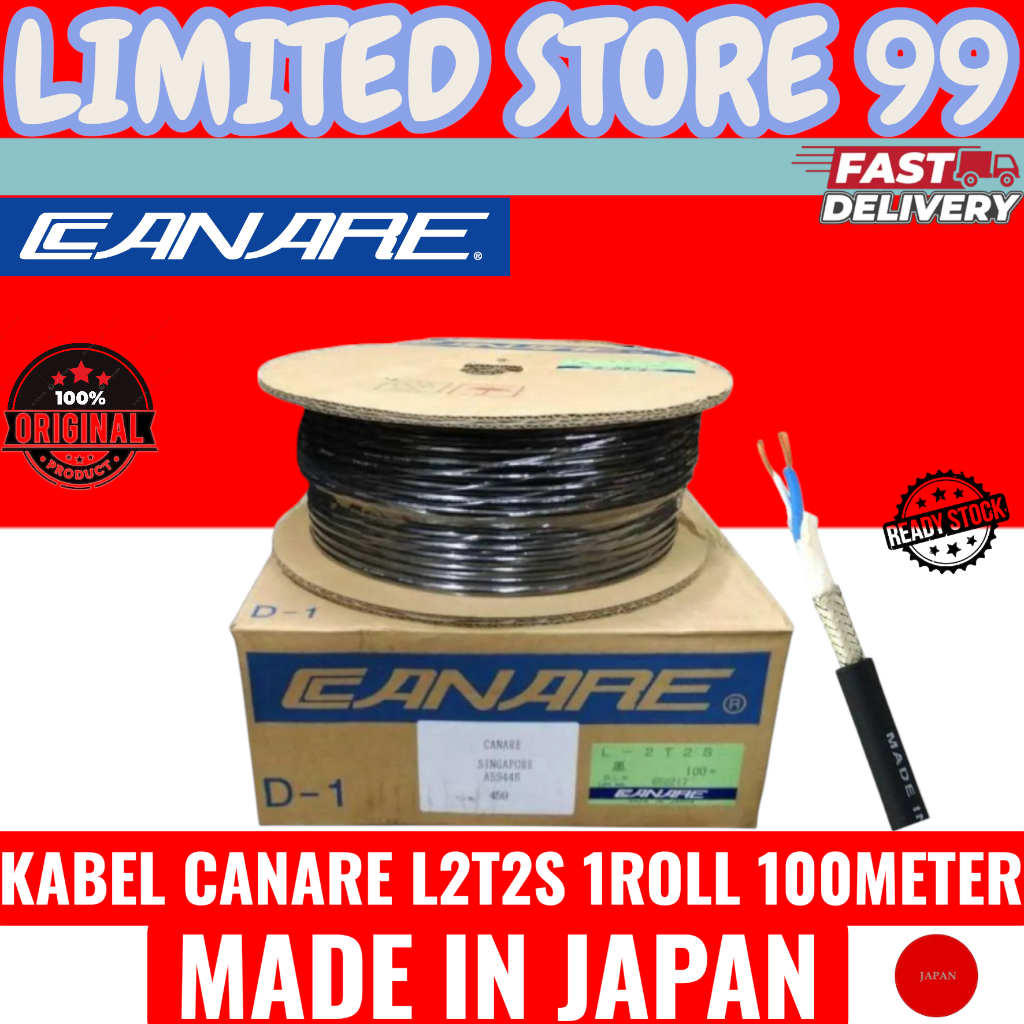 สายเสียง CANARE L2T2S ผลิตในประเทศญี่ปุ่น ราคาต่อเมตร - ราคาสายเคเบิล CANARE L2T2S ราคาต่อเมตร