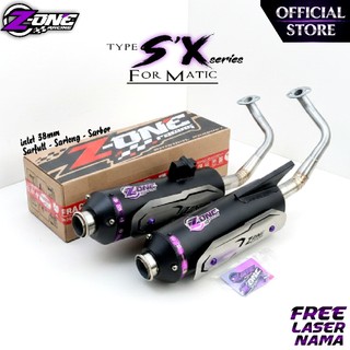 Knalpot Z-ONE SX Kenochi Series inlet 38mm PNP Motor Beat Vario Scoopy Mio Nmax Aerox Pcx fazzio
