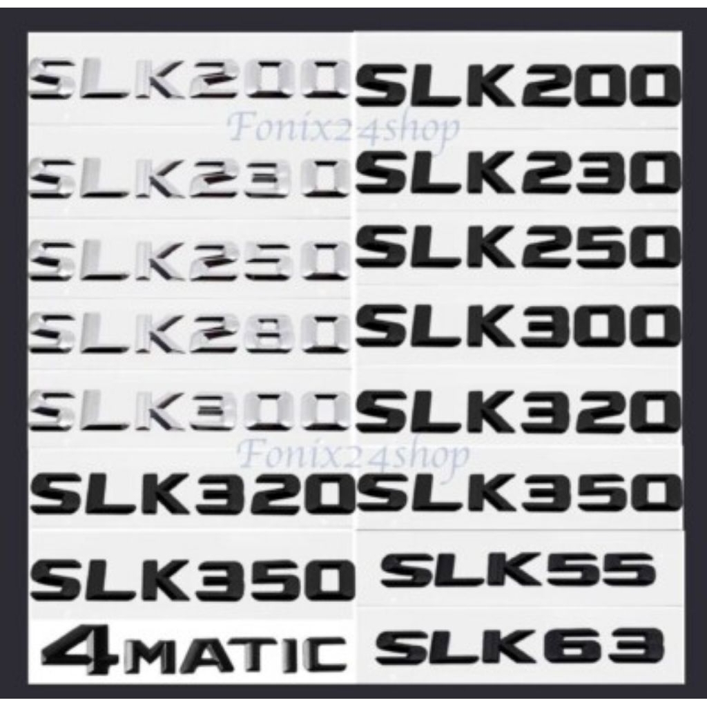 EMBLEM WRITING SLK200 SLK220 SLK230 SLK250 SLK280 SLK300 SLK320 SLK350