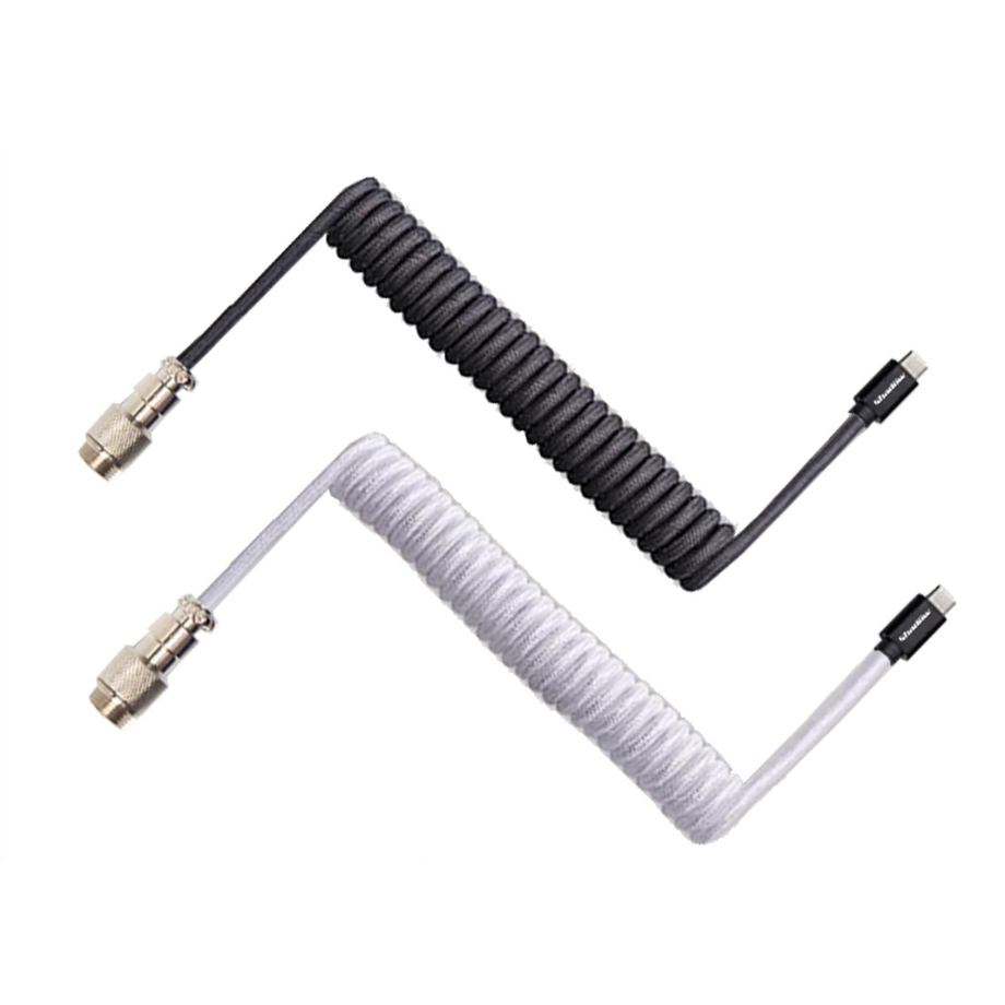 AXE MECHANICALS - Shadow Connect Aviator Cable - Premium Double Sleeve Braided Coiled Cable - GX12