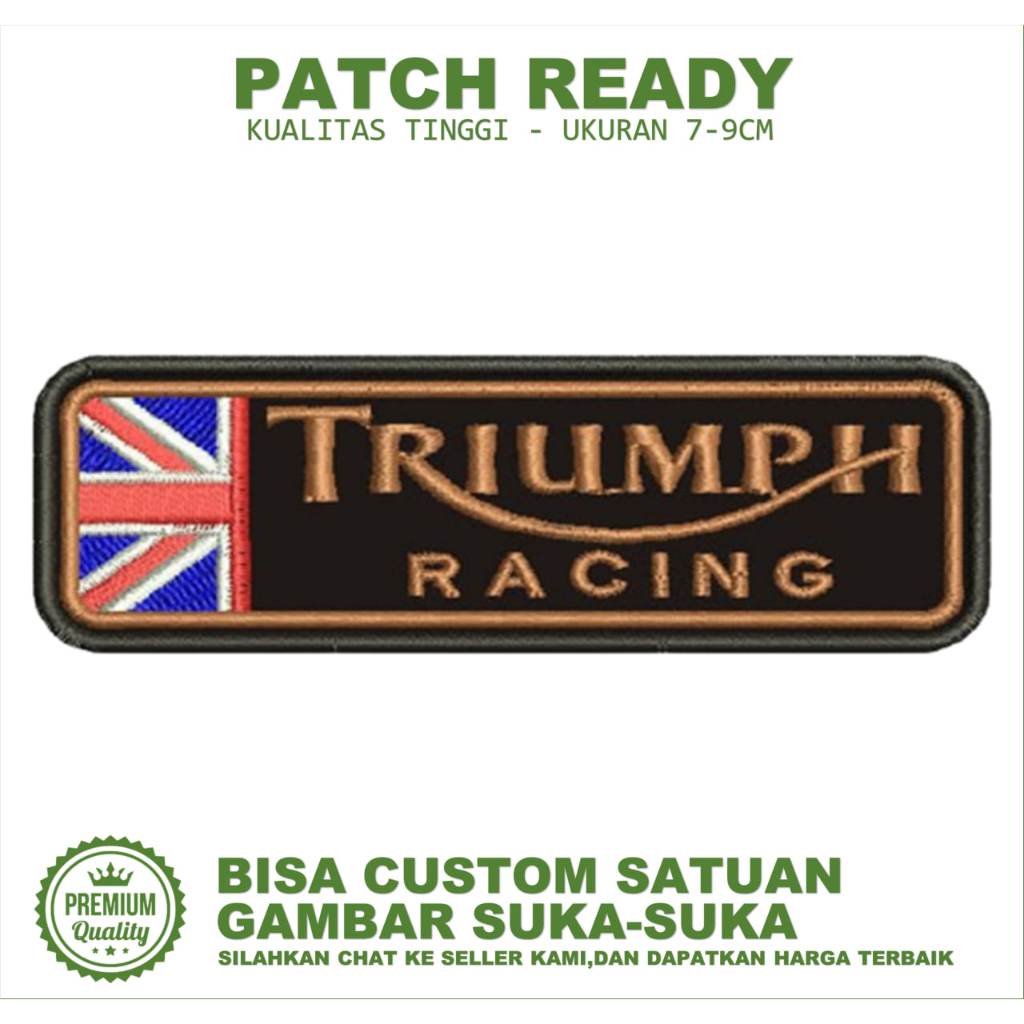 EMBLEM PATCH EMBROIDERY TRIUMPH RACING EMBROIDERY TESTIMONI-BC