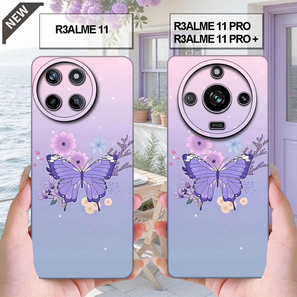เคสRealme 11 _ เคสRealme 11 Pro _ เคสRealme 11 Pro Plus - เคสซิลิโคนยืดหยุ่นใสสีดํา
