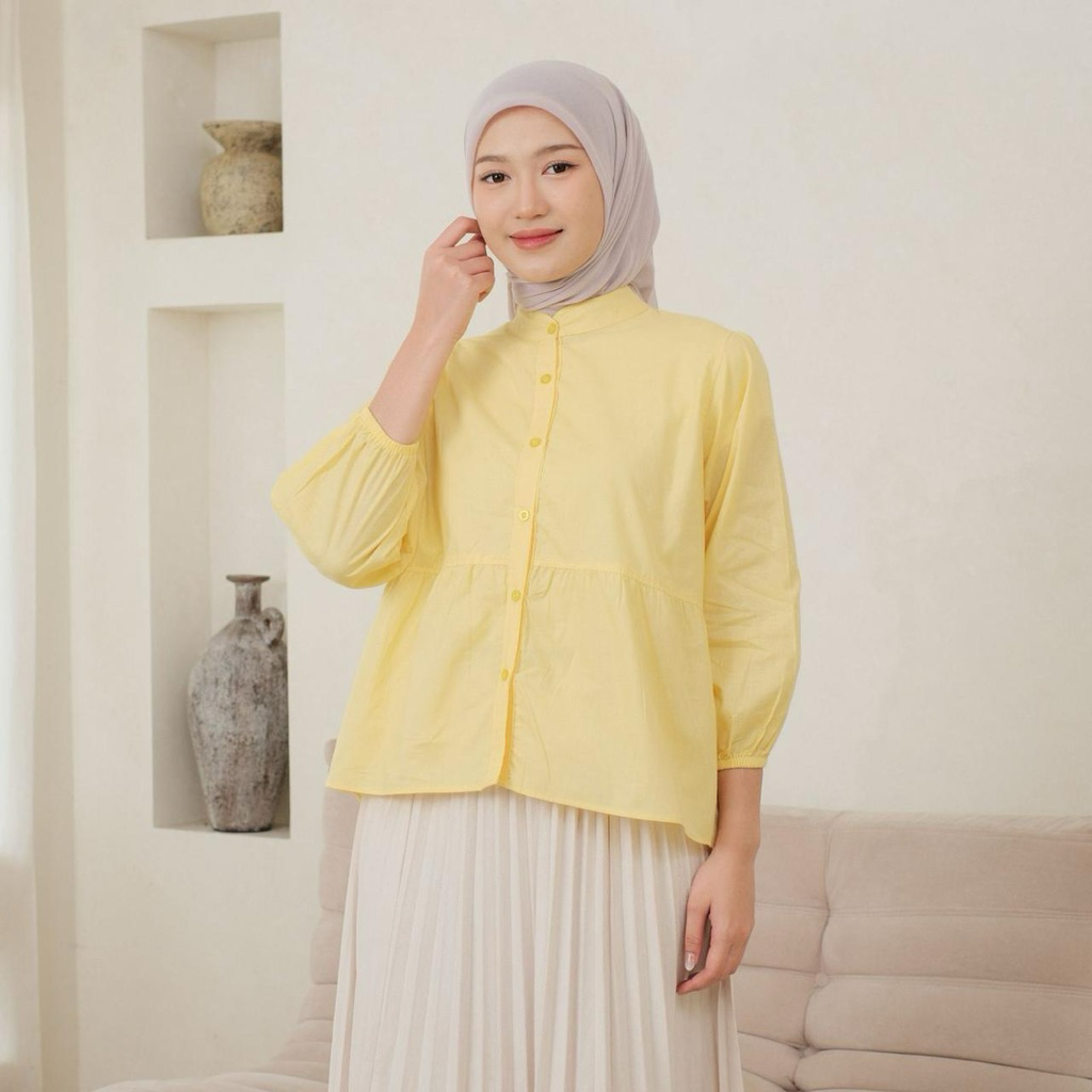 KEMEJA KYREN BLOUSE เสื้อเชิ้ตผู้หญิง สไตล์เกาหลี