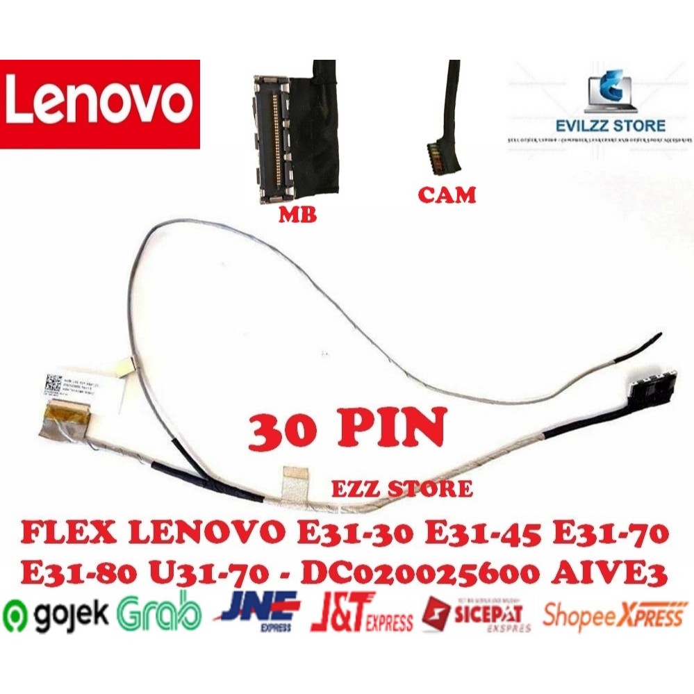 สายเคเบิลแบบยืดหยุ่น LENOV E31-30 E31-45 E31-70 E31-80 U31-70 DC020025600 AIVE3 30 PIN