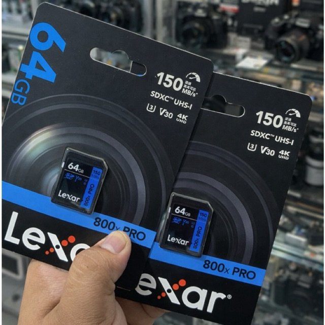 Lexar SDXC ประสิทธิภาพสูง 800x PRO UHS-I U3 V30 Original - 64GB