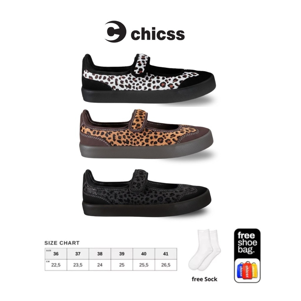Chicss Footwear Shenny Series Original 100% ฟรีถุงเท้าสติกเกอร์กระเป๋า